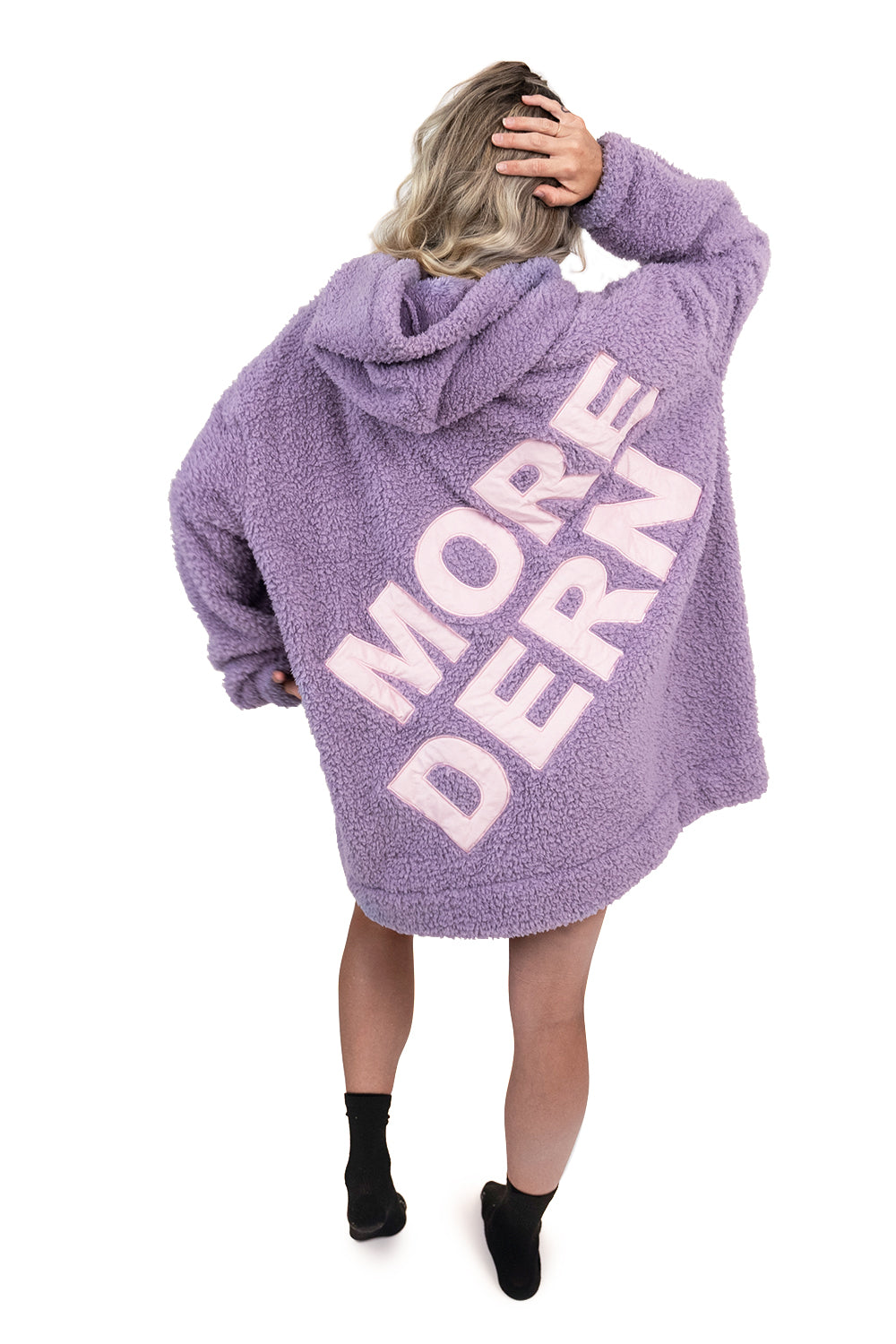 Jump Pocket MOD Purple Short Hoodie Blanket