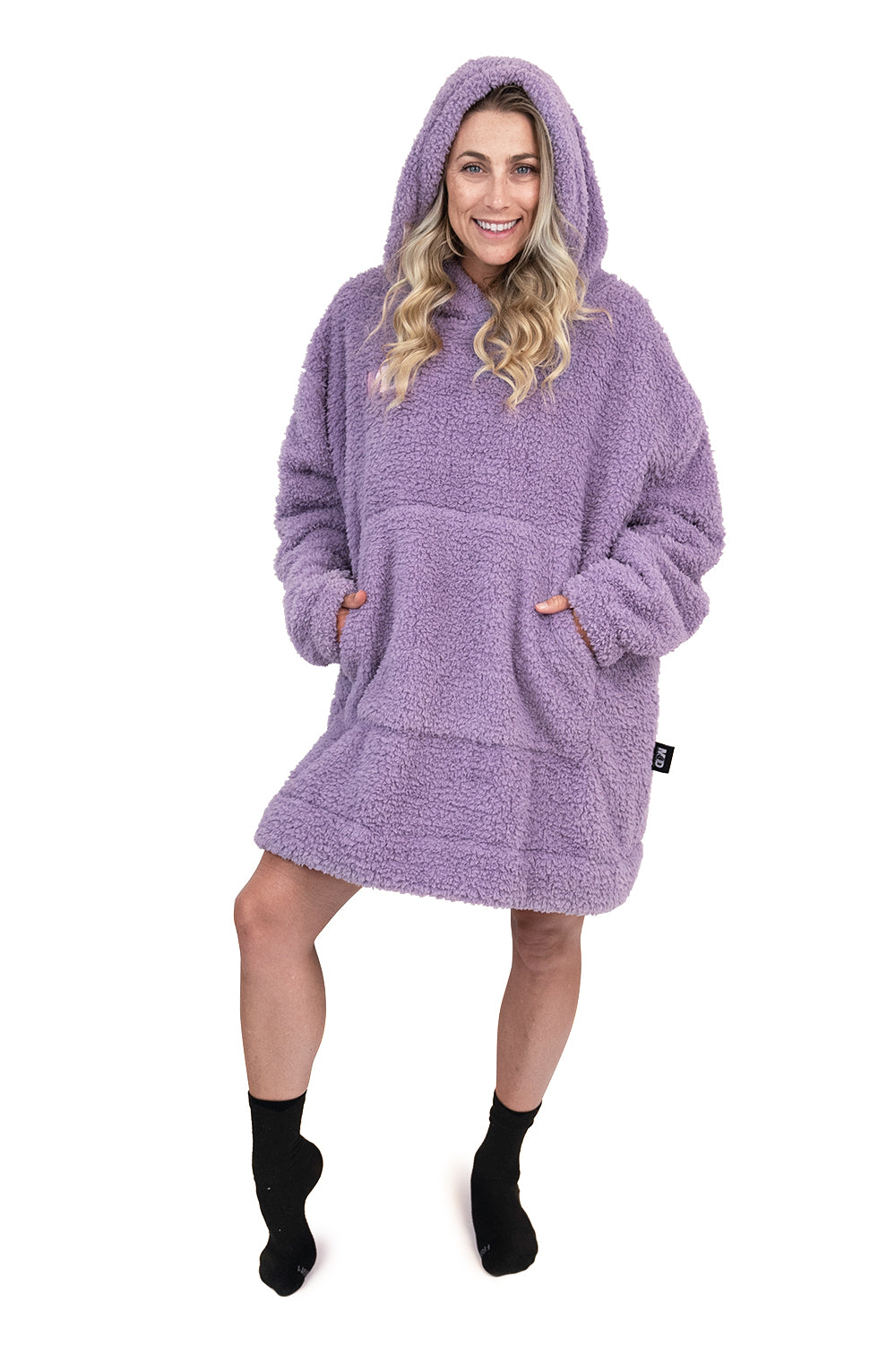 Jump Pocket MOD Purple Short Hoodie Blanket