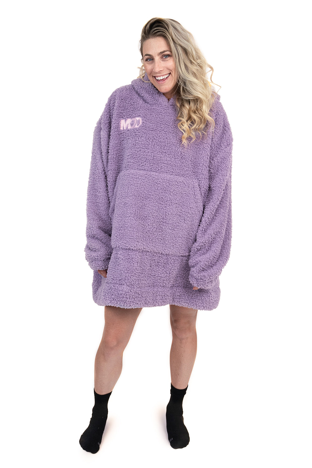 Jump Pocket MOD Purple Short Hoodie Blanket