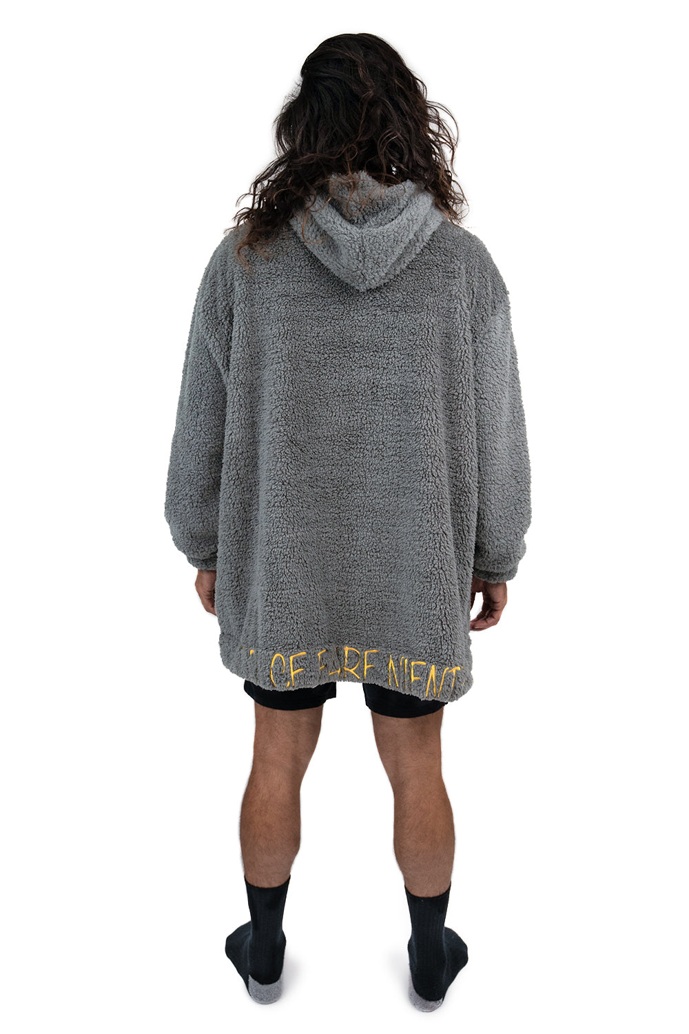 Jump Pocket MOD Gray Short Hoodie Blanket