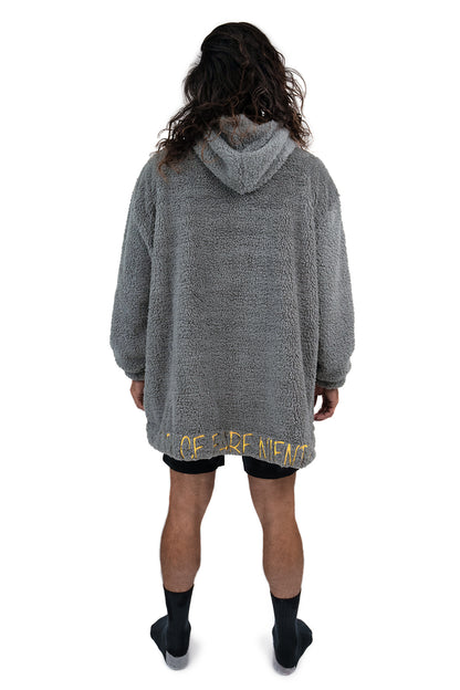 Jump Pocket MOD Gray Short Hoodie Blanket