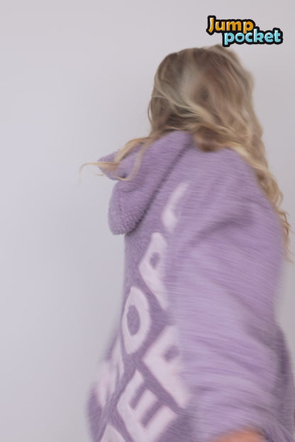 Jump Pocket MOD Purple Short Hoodie Blanket